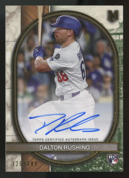 2025 Topps Museum Dalton Rushing RC Gold Archival Auto /149 #AA-RUSH "A"