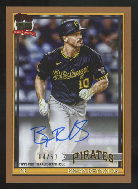 2026 Topps Series One Bryan Reynolds 1991 Gold Foil Auto /50 #91A-BRE