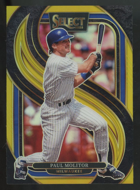 2025 Panini Select Paul Molitor Premier Level Gold Prizm /10 #147
