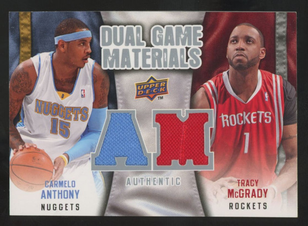 2009-10 Upper Deck Carmelo Anthony / Tracy McGrady Dual Game Patch #DG-AT