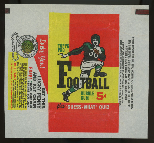 1959 Topps Football 5 Cent Wax Wrapper Only