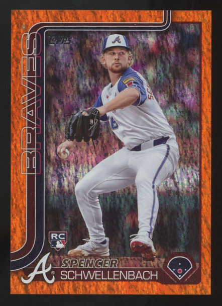 2025 Topps Series One Spencer Schwellenbach RC Orange Holo Foil /25 #103