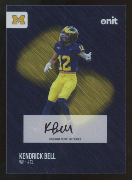 2025 Onit University Of Michigan Kendrick Bell Blue Auto #S-13