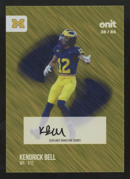 2025 Onit University Of Michigan Kendrick Bell Maize Auto /65 #S-13