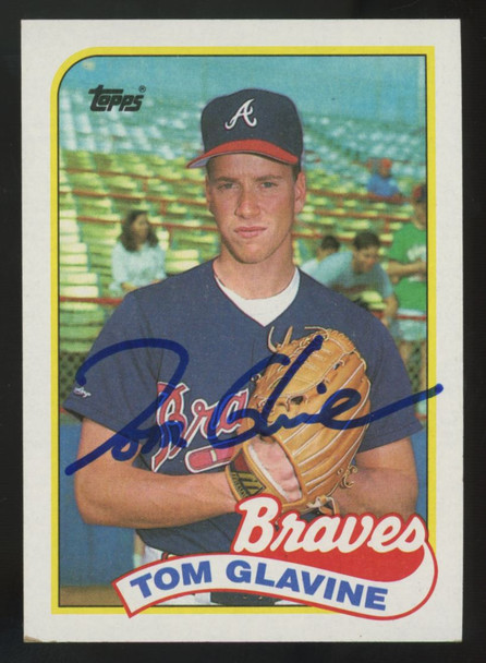 1989 Topps Tom Glavine Signed IP Auto #157