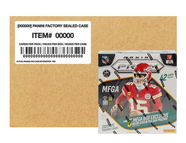 2025 Panini Prizm Football Mega Box (Neon Green Pulsar) Case (20)