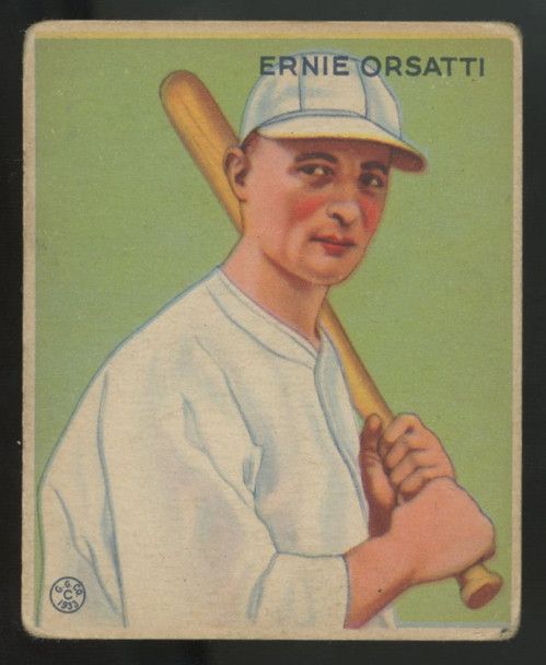 1933 Goudey Ernie Orsatti Big League Gum #201 Good