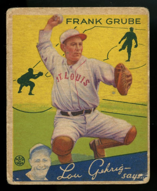 1934 Goudey Frank Grube Big League Gum #64 Poor