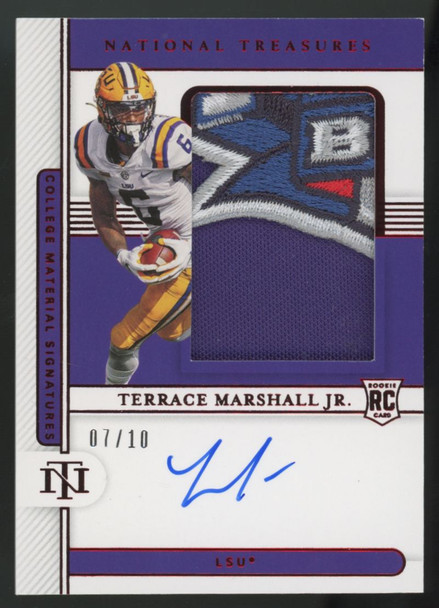 2021 National Treasures Collegiate Terrace Marshall Jr. RC Patch Auto RPA /10