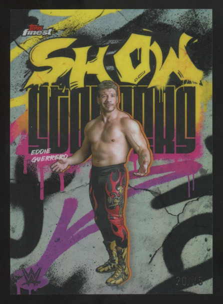 2025 Topps Finest WWE Eddie Guerrero Black Showstoppers Refractor /25 #SSS-EG