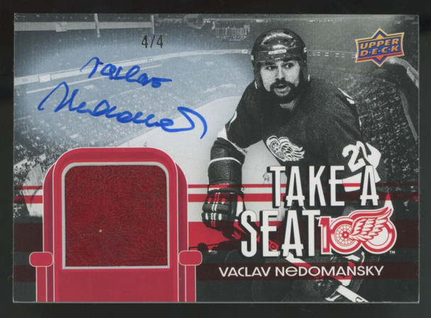 2025-26 Red Wings Centennial Vaclav Nedomansky Take A Seat Relic Patch Auto /4