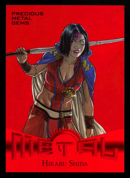 2025 Skybox Metal AEW Hikaru Shida Red Precious Metal Gems /100 #RT-19