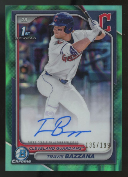 2024 Bowman Draft Travis Bazzana 1st Chrome Prospect Aqua Lava Auto /199 #CPA-TB