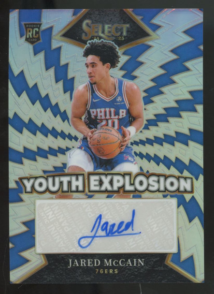 2024-25 Panini Select Jared McCain RC Youth Explosion Prizm Auto #YE-JAR