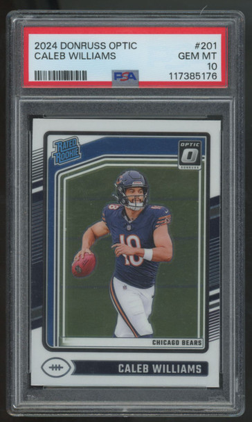 2024 Panini Donruss Optic Caleb Williams RC Rated Rookie #201 PSA 10
