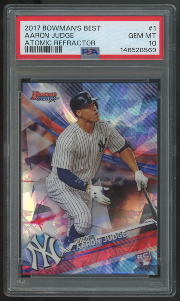2017 Bowman's Best Aaron Judge RC Atomic Refractor #1 PSA 10