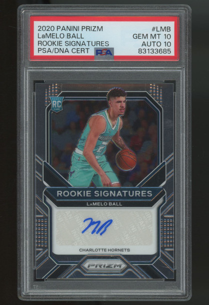 2020/21 Prizm LaMelo Ball RC Rookie Signatures #RS-LMB PSA 10 10
