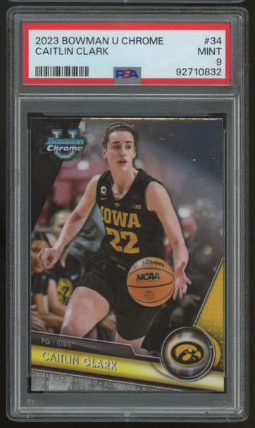 2023/24 Bowman U Chrome Caitlin Clark 1st Prospect #34 PSA 9  *832