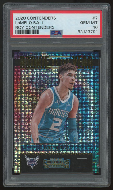2020-21 Panini Contenders LaMelo Ball RC ROTY Contenders #7 PSA 10