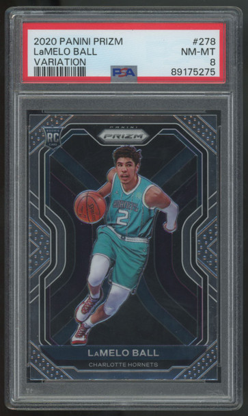 2020-21 Panini Prizm LaMelo Ball RC Variation #278 PSA 8