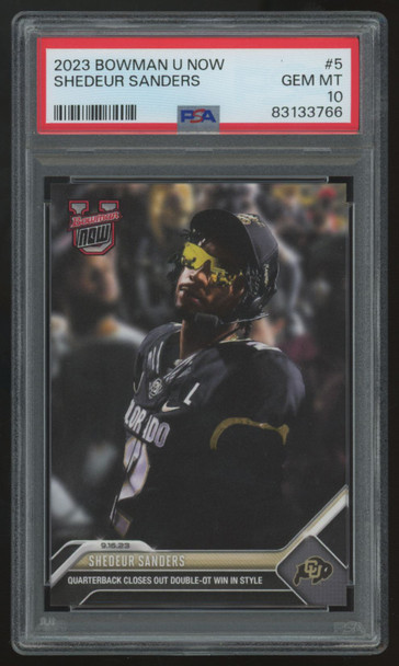 2023 Bowman U Now Shedeur Sanders #5 PSA 10 *766