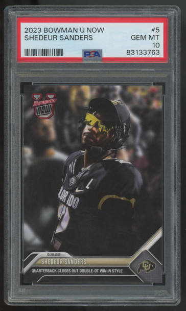 2023 Bowman U Now Shedeur Sanders #5 PSA 10 *763