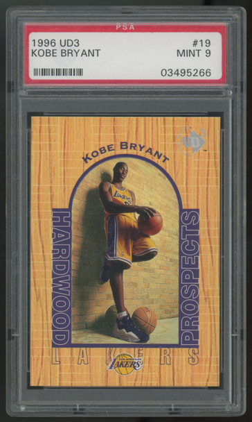 1996-97 UD3 Kobe Bryant RC Hardwood Prospects #19 PSA 9