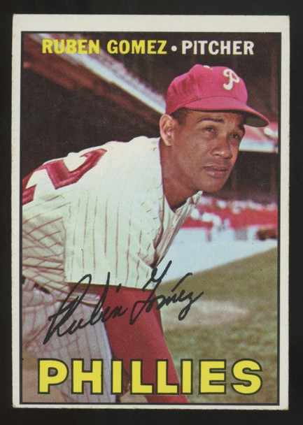 1967 Topps Ruben Gomez Stats Error #427 EX