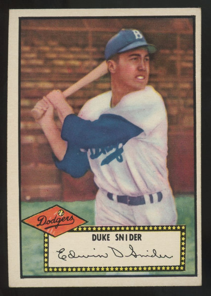 1952 Topps Duke Snider Black Back #37 EX