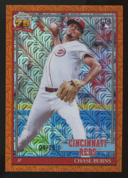 2026 Topps Series One Mega Chase Burns RC Chrome 1991 Orange Foil /25 #91C-38