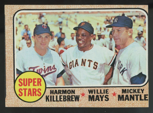 1968 Topps Killebrew/Mays/Mantle Super Stars #490 EX/MT (MC)