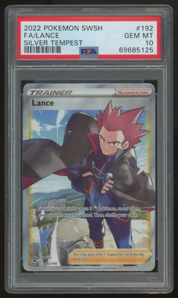 2022 Pokemon Lance Silver Tempest Full Art #192 PSA 10