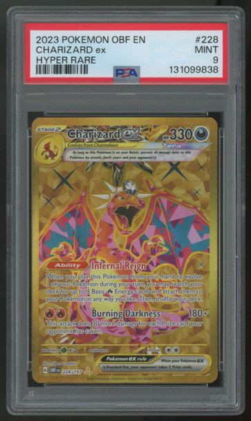 2023 Pokemon Charizard ex Obsidian Flames Hyper Rare #228 PSA 9 (B)