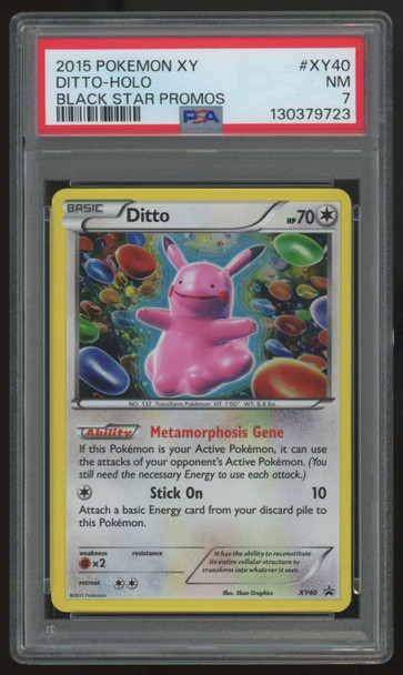 2015 Pokemon Ditto Black Star Promo Holo #XY40 PSA 7