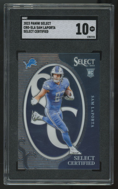 2023 Panini Select Sam LaPorta RC Certified #CRO-SLA SGC 10