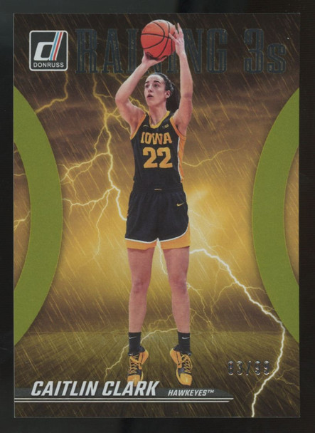 2024 Panini Caitlin Clark Collection Gold Raining 3's /99 #R2