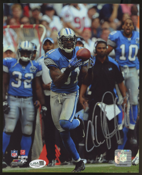 Calvin Johnson Signed Autographed 8x10 Photo JSA *895