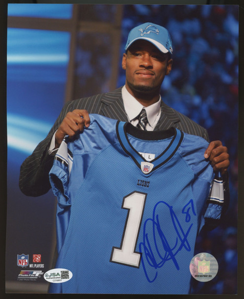 Calvin Johnson Signed Autographed 8x10 Photo JSA *893