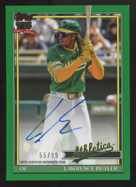 2026 Topps Series One Lawrence Butler 1991 Green Foil Auto /99 #91A-LB