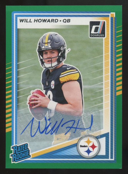 2025 Donruss Will Howard RC Rated Rookie Green Auto #309