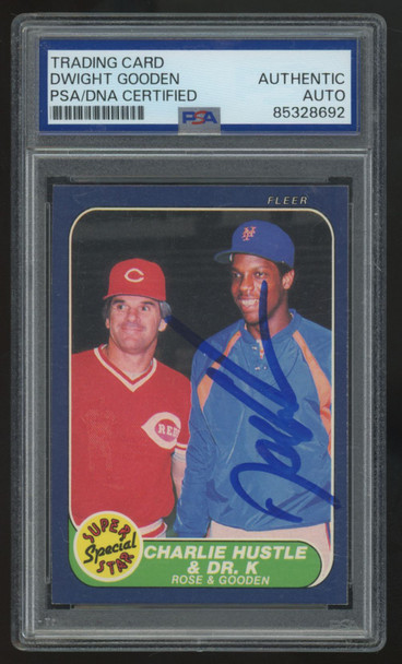 1986 Fleer Dwight Gooden Super Star Special Signed Auto #638 PSA Authentic