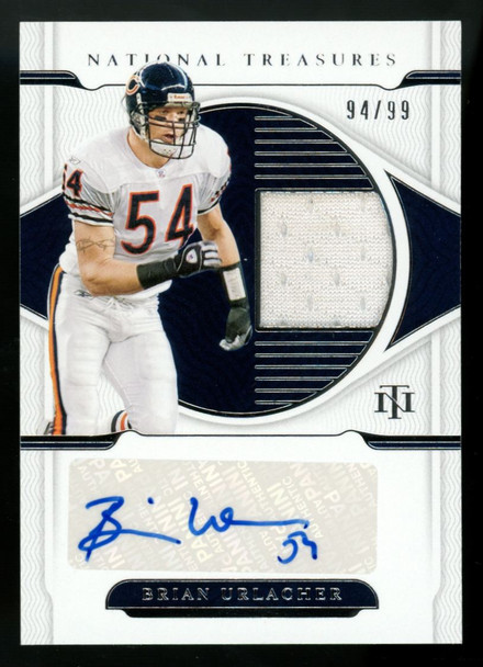 2021 Panini National Treasures Brian Urlacher Patch Auto /99 #MS-BU