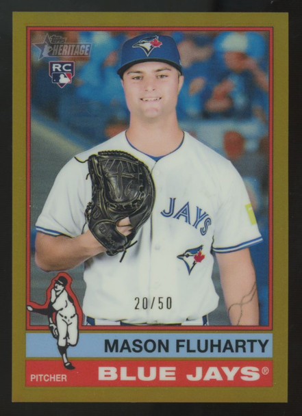 2025 Topps Heritage Mason Fluharty RC Chrome Gold Refractor /50 #509