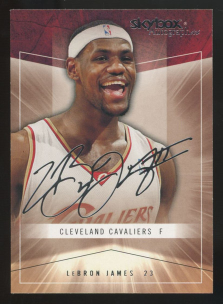 2004-05 Fleer Autographics LeBron James #5 "A"