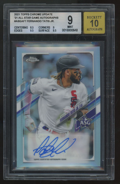 2021 Topps Chrome Update Fernando Tatis Jr. All Star Auto #ASGA-FT BGS 9 10