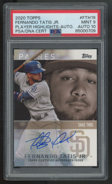 2020 Topps Fernando Tatis Jr. Player Highlights Auto /5 #FTH-19 PSA 9 10