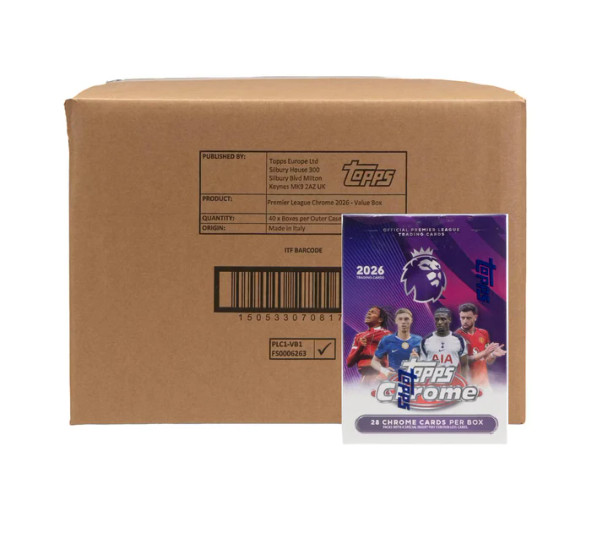2026 Topps Chrome Premier League EPL Soccer Blaster Box Case (40)