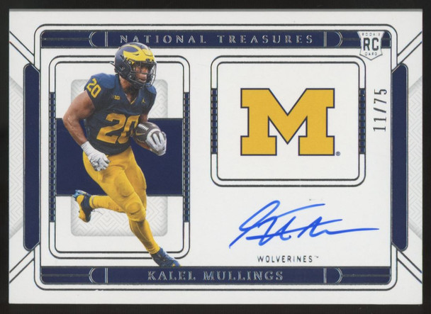 2025 National Treasures Collegiate Kalel Mullings RC Team Logo Auto /75 #TLS-KMS