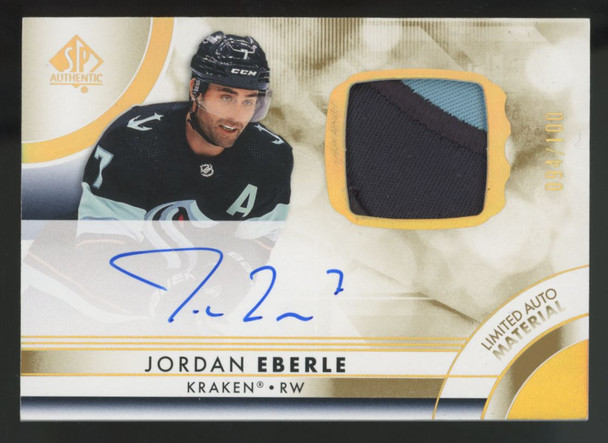 2023-24 Upper Deck SP Authentic Jordan Eberle Limited Patch Auto /100 #72