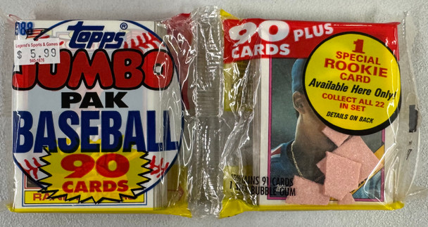 1988 Topps Baseball Jumbo Pack (90 Cards)